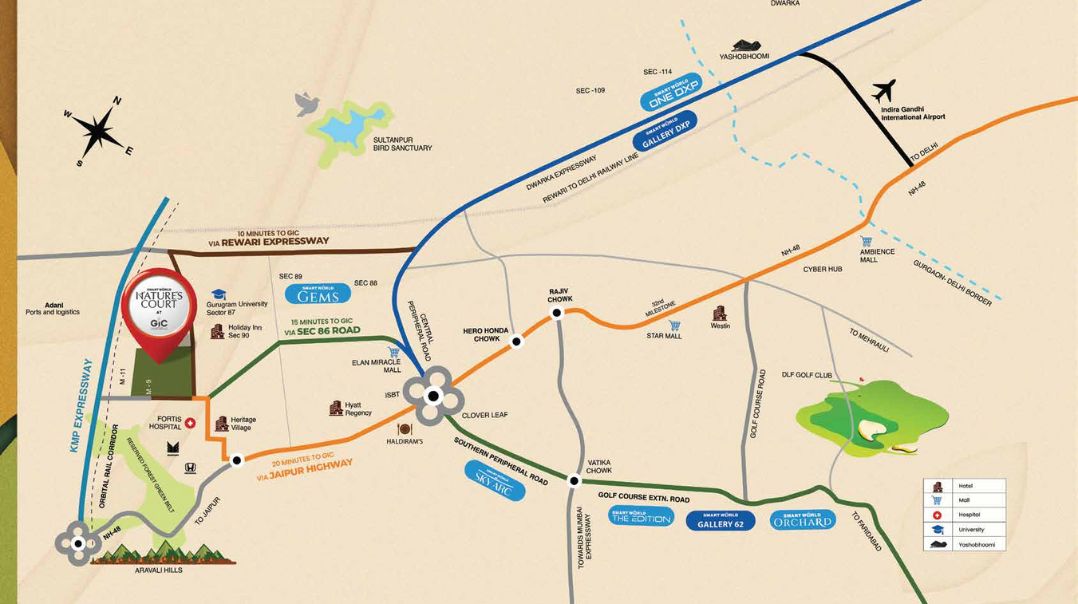 Smart World Nature Court Location Map