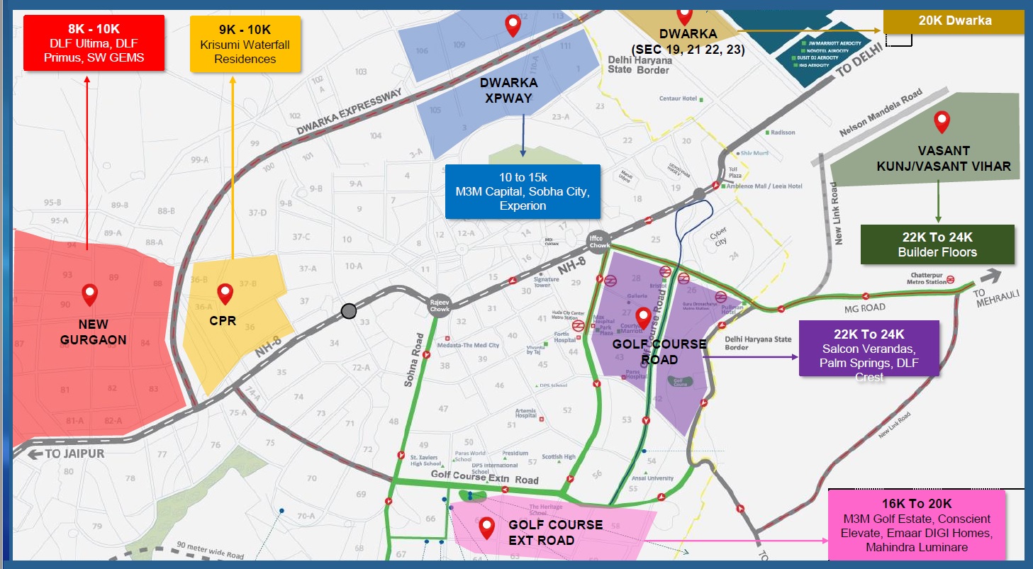 Smart World One DXP Phase 2 Sector 113 Location Map